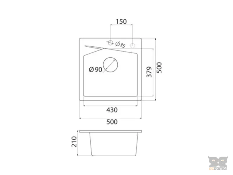 METALAC X LINEA 50 500X500 CRN