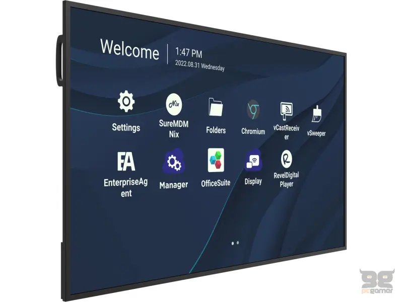 ViewSonic Presentation Display 65" LED, 3840x2160, 450 nits, 1200:1, HDMI in x 2, USB-C x 1, HDMI out x 1, w/ RS232 in x 1, USB 2.0 x 1, USB