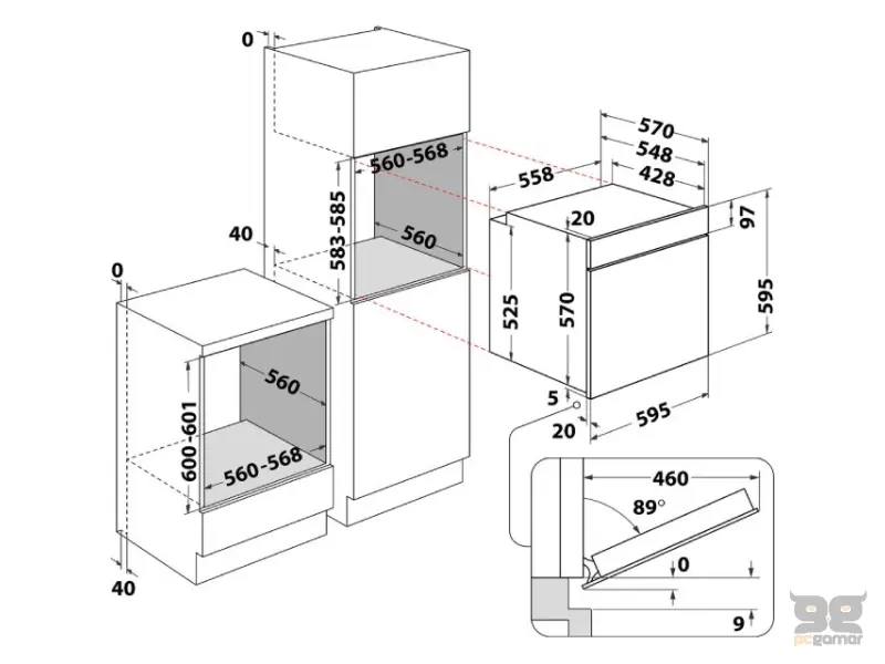 WHIRLPOOL OMSR58CU1SB ugradna rerna 