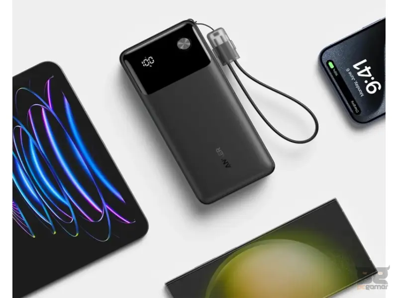 ANKER 20000mAh, 30W, Power Bank crni 