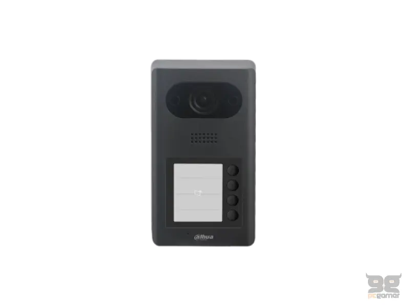 Dahua Video Interfon 2MP DHI-VTO3211D-P4-S2 Villa Door Station, 4 tipke, WDR 120 dB, IR noćni režim, široki ugao 129, Dvosmjerni audio, RFID čitač kartica, PoE, IP65, IK08