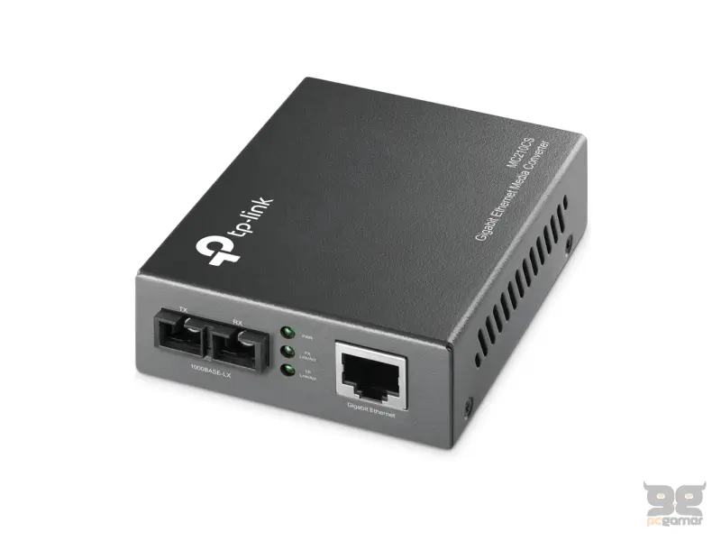 TP-LINK MC210CS 1000Mbps RJ45 to 1000Mbps single-mode SC fiber Converter, Full-duplex, up to 15Km