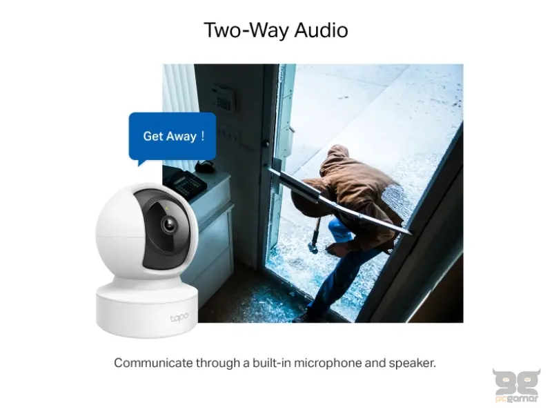 TP-LINK TAPO C212 Pan/Tilt Home Security Wi-Fi Camera, 2K, 3MP, Person Detection, Motion Tracking