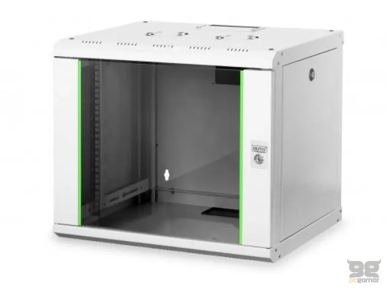 Digitus 9U wall mounting rack, 19" Unique 509x600x450 mm, color grey (RAL 7035)