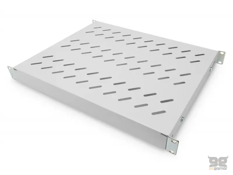 Digitus Polica fiksna 483 mm (19"), nosivost do 50 kg, 44,5×482×350–550 mm, siva