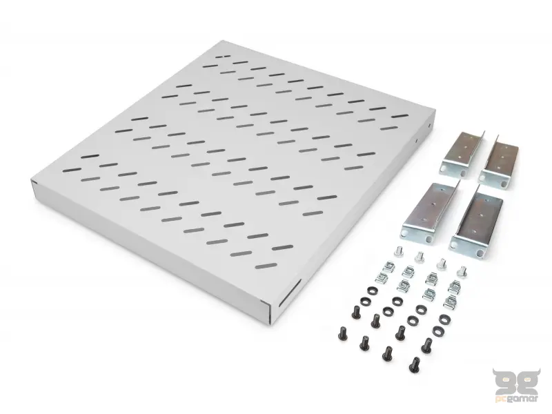 Digitus 1U fixed shelf (POLICA) 19"  for 800 mm depth racks 44x482x500 mm, adjust. 500-700 mm depth, grey