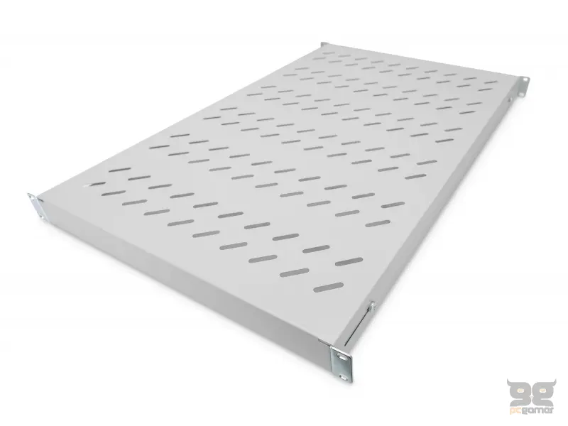 Digitus Polica fiksna 483 mm (19"), nosivost do 50 kg, 44,5×482×700–900 mm, siva