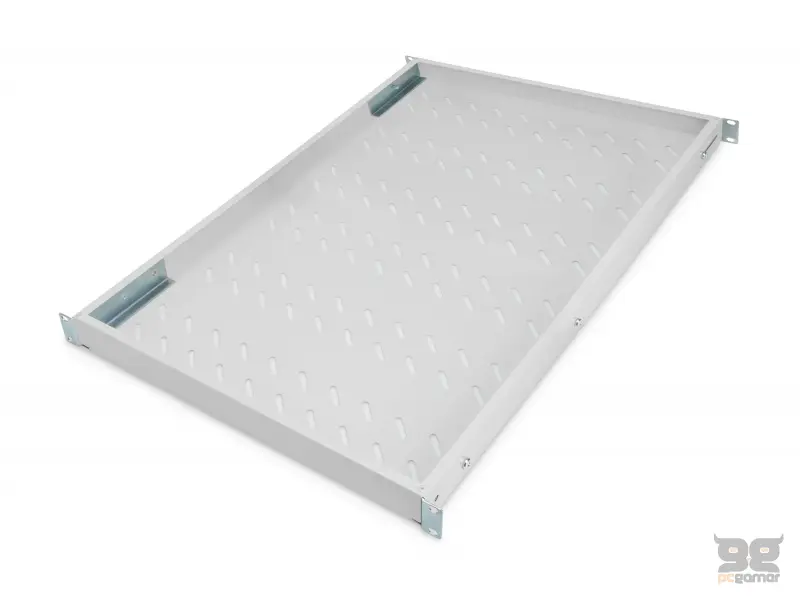 Digitus Polica fiksna 483 mm (19"), nosivost do 50 kg, 44,5×482×700–900 mm, siva