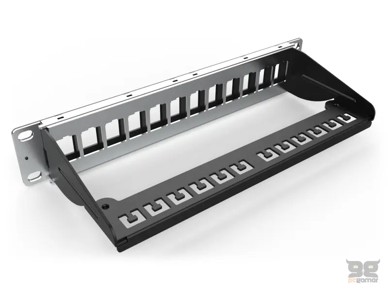 Digitus Patch panel modular 10" 1U 12-port blank crni
