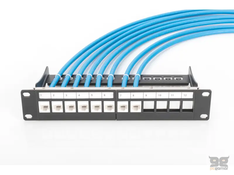 Digitus Patch panel modular 10" 1U 12-port blank crni