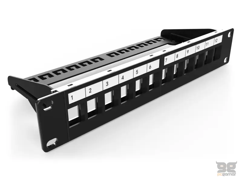 Digitus Patch panel modular 10" 1U 12-port blank crni