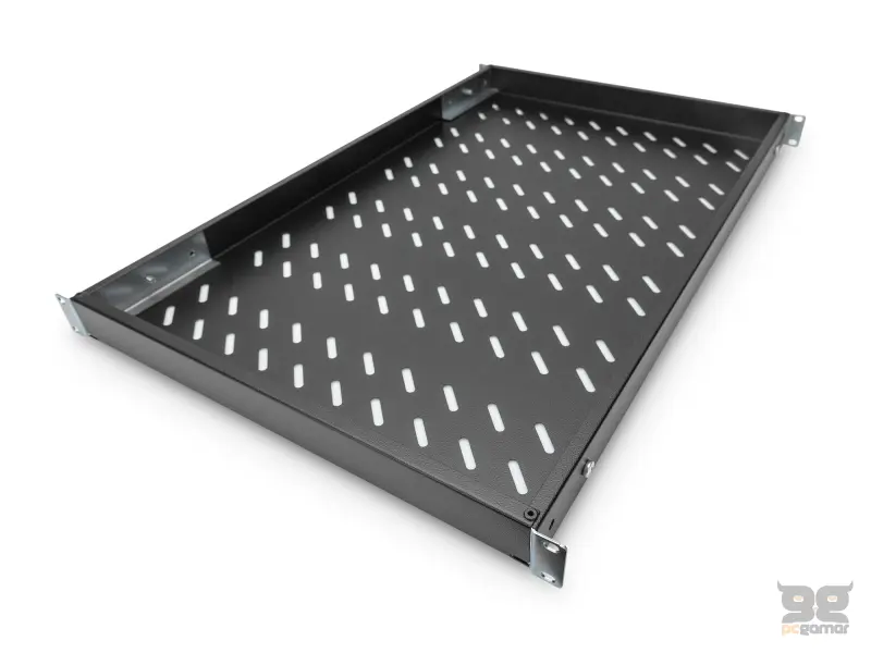 Digitus Polica fiksna 19", dubina 708-900 mm, do 50kg, crna