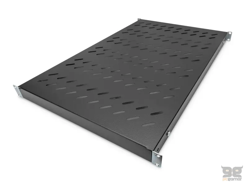 Digitus Polica fiksna 19", dubina 708-900 mm, do 50kg, crna