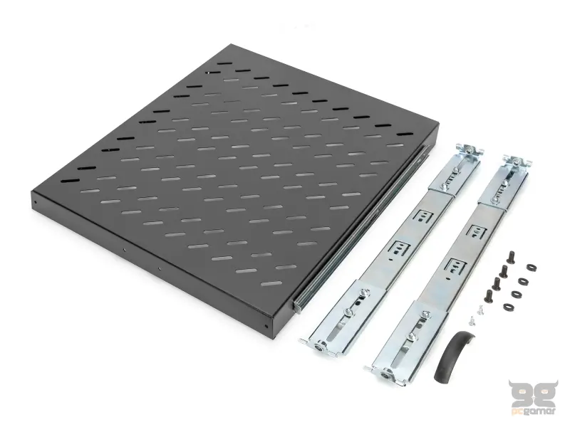 Digitus Polica na izvlacenje 483mm (19") 1U, 40x484x568mm, do 25kg, crna