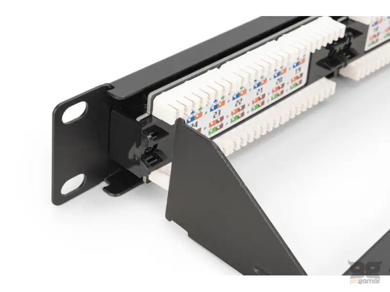 Digitus Patch panel puni, unshielded 24-port, 1U, rack mount, crni