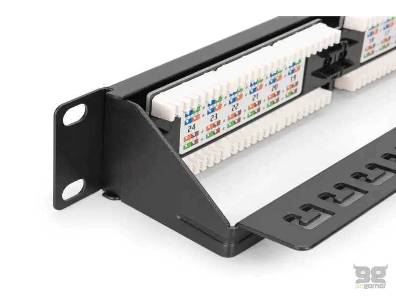 Digitus Patch panel puni, unshielded 24-port, 1U, rack mount, crni