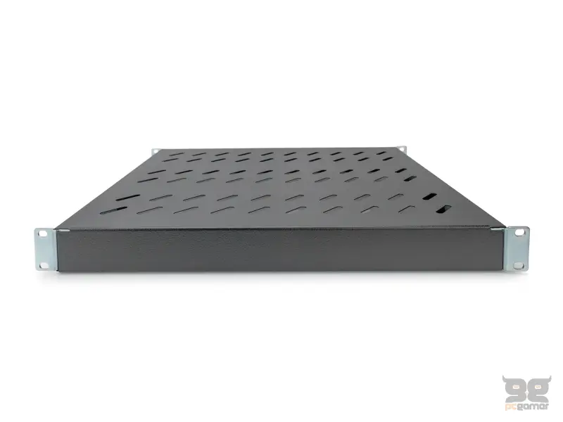 Digitus Polica fiksna 483 mm (19"), do 50 kg, 44.5×482×350‑500 mm, crna