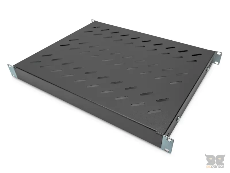 Digitus Polica fiksna 483 mm (19"), do 50 kg, 44.5×482×350‑500 mm, crna