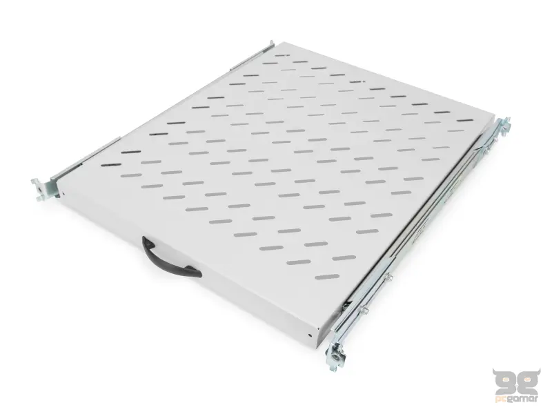 Digitus Polica na izvlacenje 483 mm (19"), nosivost do 25 kg, 40x484x568 mm, siva