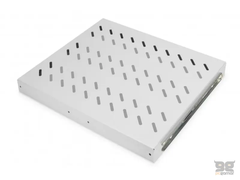 Digitus Polica na izvlacenje 483 mm (19"), nosivost do 25 kg, 40x485x368 mm, siva