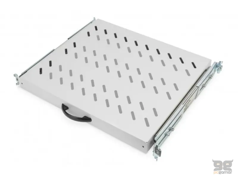 Digitus Polica na izvlacenje 483 mm (19"), nosivost do 25 kg, 40x485x368 mm, siva