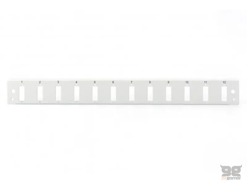 Digitus Fiber optic splice box front panel, 1U, Quick Lock, 12x SC DX, sivi