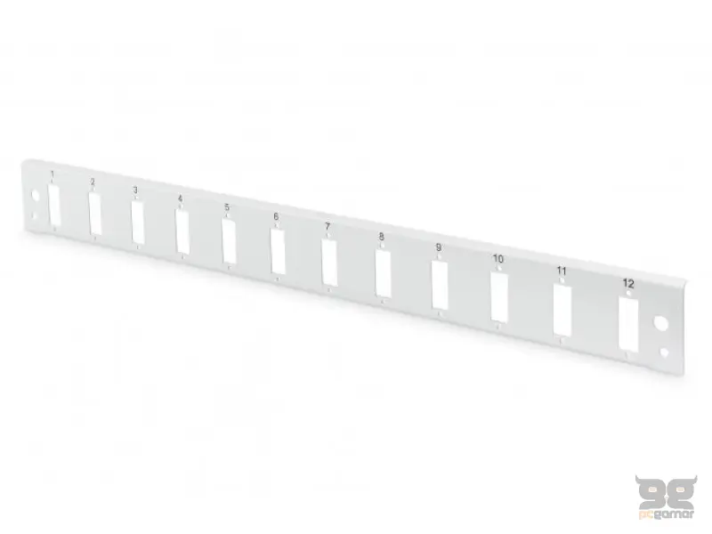 Digitus Fiber optic splice box front panel, 1U, Quick Lock, 12x SC DX, sivi