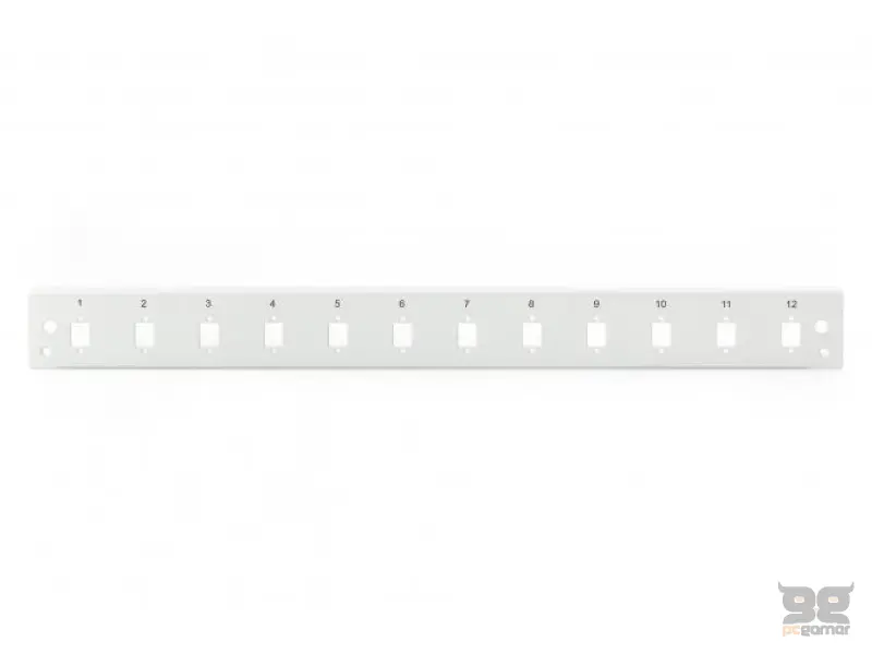 Digitus Fiber optic splice box front panel, 1U, quick lock, 12x LC DX/SC SX/E2000 SX, sivi