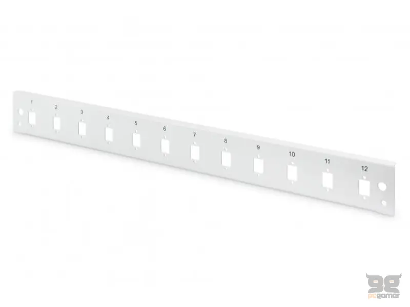 Digitus Fiber optic splice box front panel, 1U, quick lock, 12x LC DX/SC SX/E2000 SX, sivi