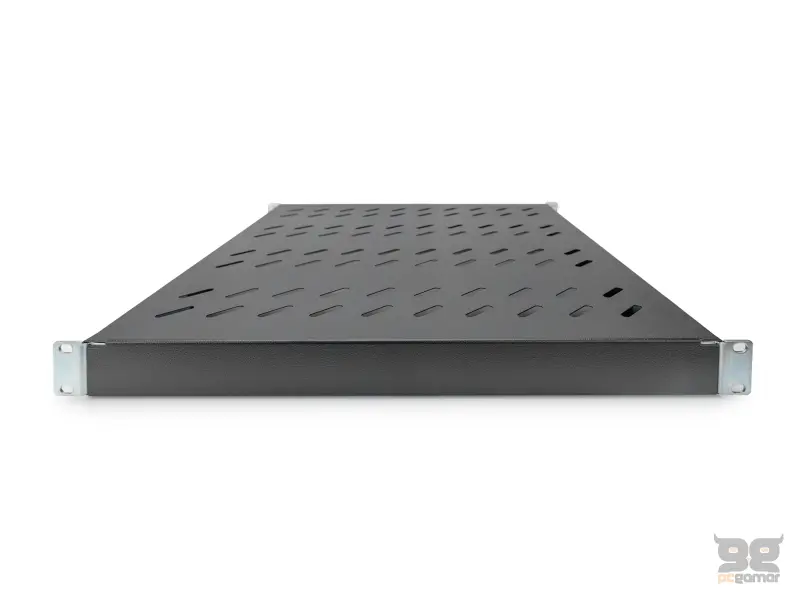 Digitus Polica fiksna 483 mm (19"), nosivost do 50 kg, 44,5x482x500-750 mm, crna