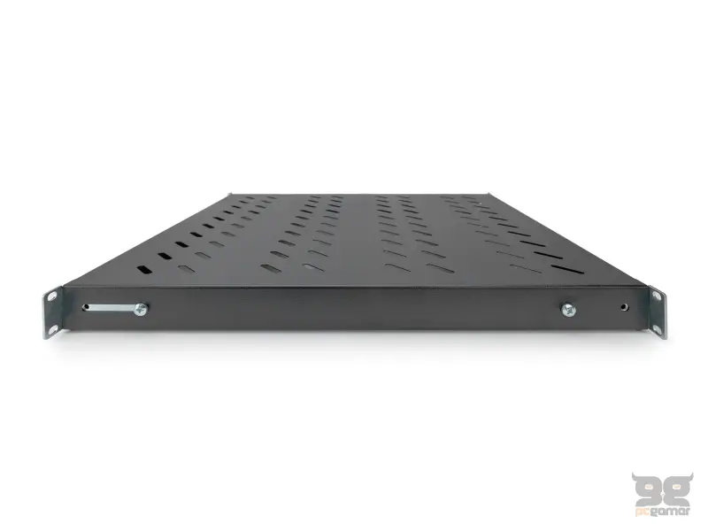 Digitus Polica fiksna 483 mm (19"), nosivost do 50 kg, 44,5x482x500-750 mm, crna