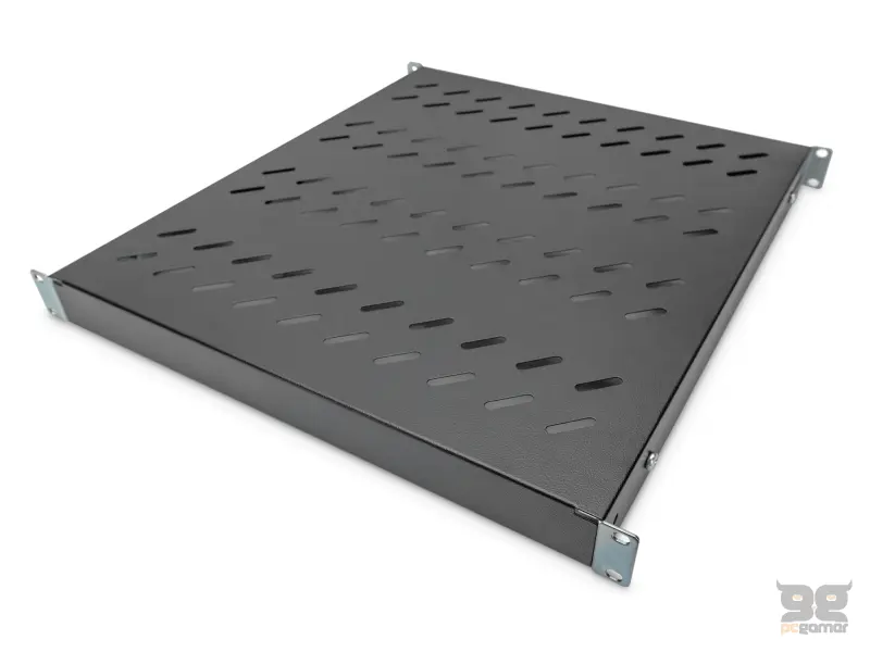 Digitus Polica fiksna 483 mm (19"), nosivost do 50 kg, 44,5x482x500-750 mm, crna