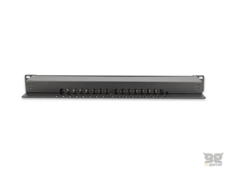 Digitus Patch panel puni, shielded 16-port, CAT 6, 1U, rack mount, crni