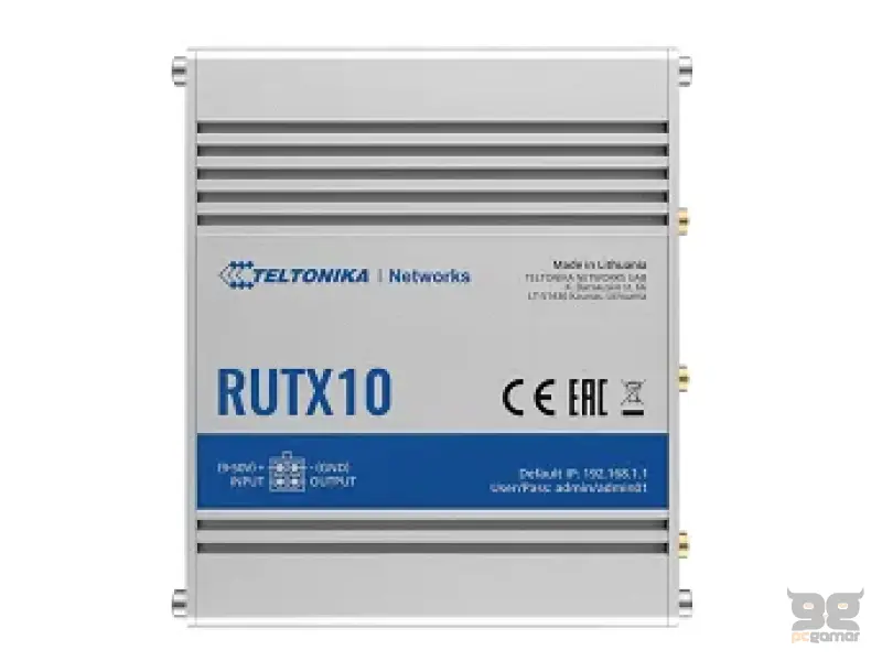 Teltonika Industrial VPN WiFi Router RUTX10, 4x Gigabit LAN, Wave-2 802.11ac Dual Band WiFi with speeds up to 867 Mbps, Quad core ARM Cortex A7 CPU, 717 MHz, Bluetooth LE