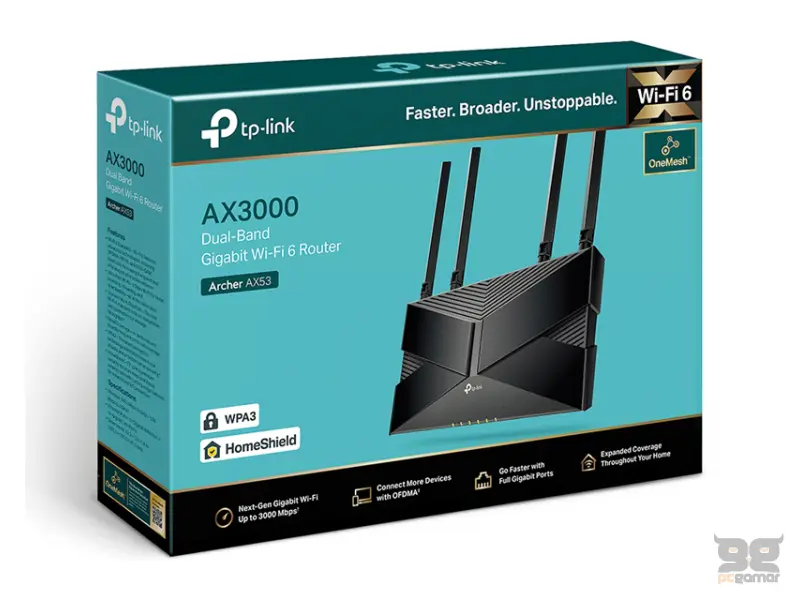 TP-LINK Archer AX53 AX3000 Dual Band Gigabit Wi-Fi 6 ruter 