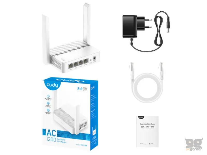 CUDY WR1200E AC1200 Dual Band Smart Wi-Fi ruter 