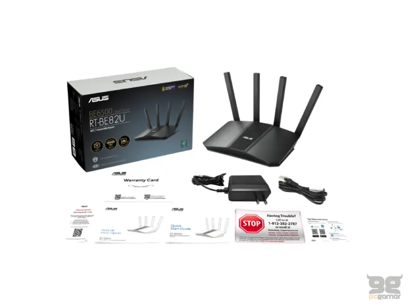 ASUS RT-BE82U Dual Band Wi-Fi 7 extendable ruter 
