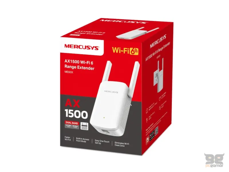 ME60X AX1500 WiFi 6 Range Extender 1800Mb/s WiFi range extender
