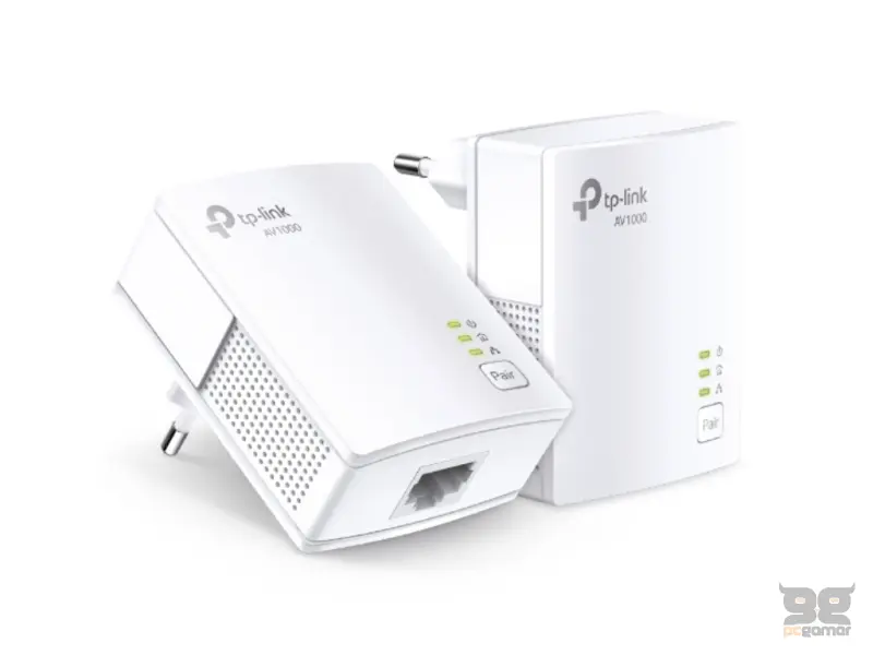 TP-LINK TL-PA7017 KIT AV1000 Powerline Starter Kit, Gigabit Port, 1000Mbps Powerline, Twin Pack