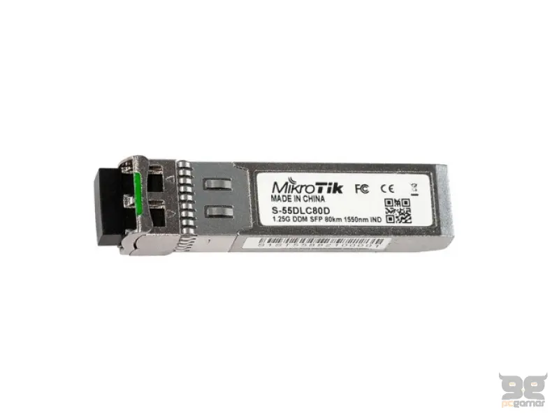 MikroTik SFP 1.25G module with Dual LC-connector for links up to 80km (S-55DLC80D)