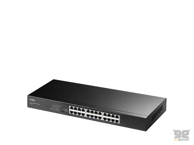 CUDY Switch GS1024L 24-Port Gigabit Metal 19" Rackmount