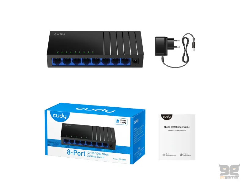 CUDY Switch GS108D 8-Port Gigabit Desktop