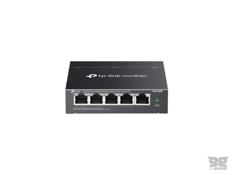 TP-LINK DS105GP Omada 5-Port Gigabit Unmanaged Desktop Switch with 4-Port PoE+, up to 250m, 65W