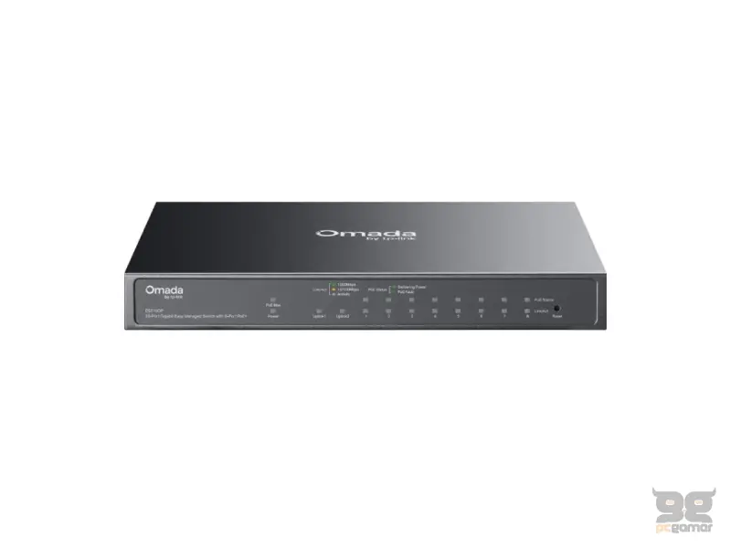 TP-LINK ES210GP Omada 10-Port Gigabit Easy Managed Switch with 8-Port PoE+, 63W Power Budget