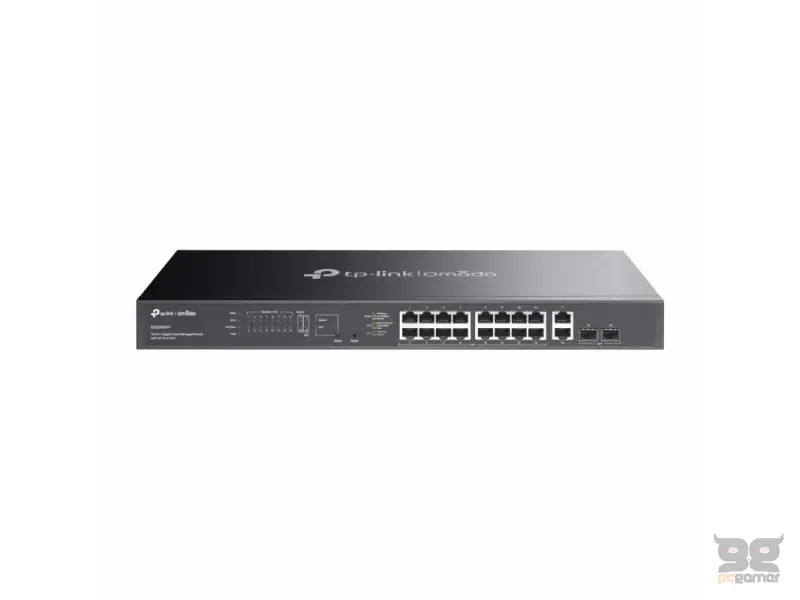 TP-LINK ES220GMP Omada 20-Port Gigabit Easy Managed Switch with 16-Port PoE+, 250W Power Budget