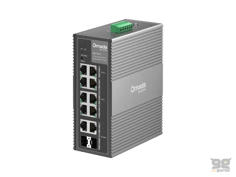 TP-LINK IES210GPP Omada 10-Port Gigabit Industrial Easy Managed Switch with 6-Port PoE+&2-Port PoE++