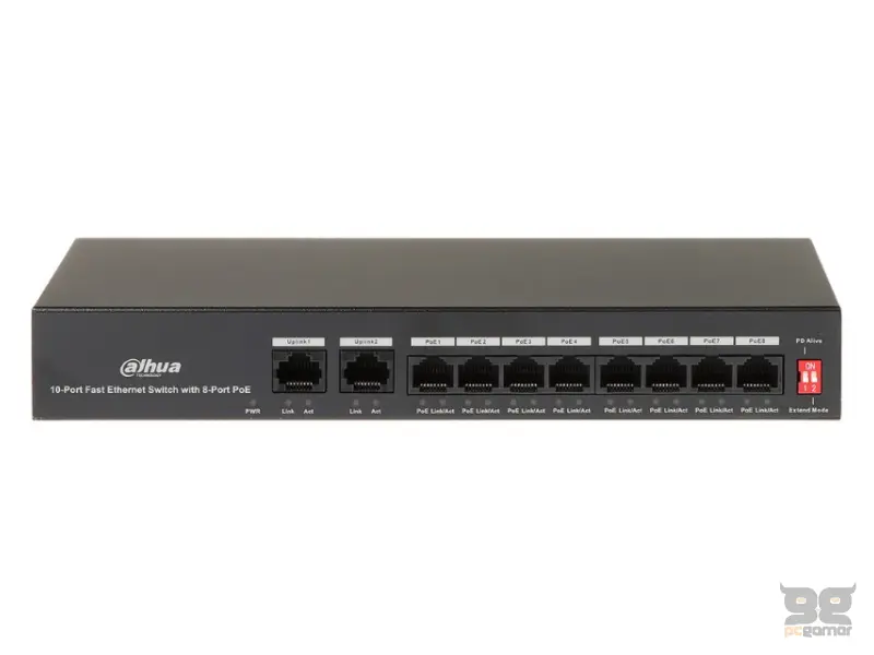 DAHUA PFS3010-8ET-65 10-Port Fast Ethernet Switch with 8-Port PoE 