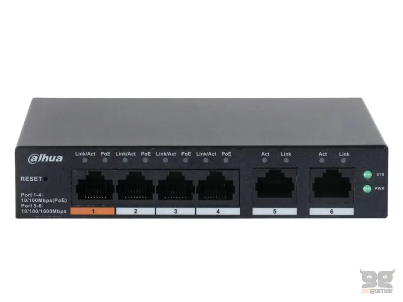 DAHUA CS4006-4ET-60 6-Port Cloud Managed Desktop Switch with 4-Port PoE 