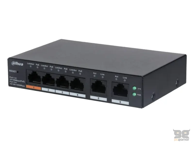 DAHUA CS4006-4ET-60 6-Port Cloud Managed Desktop Switch with 4-Port PoE 