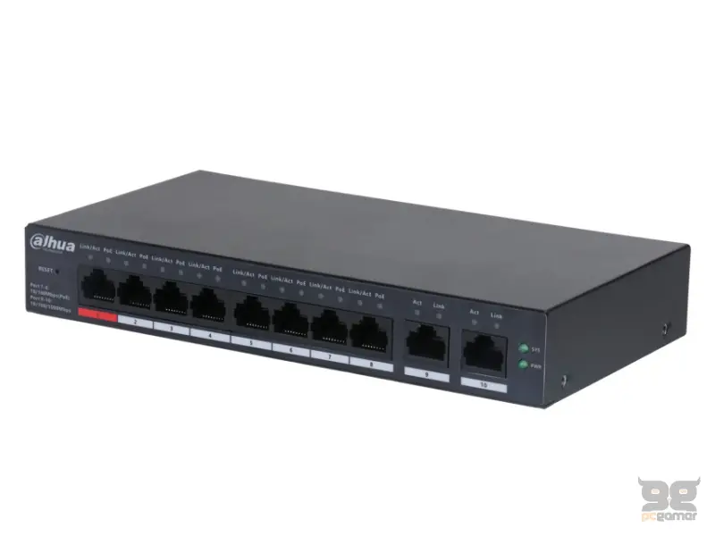 DAHUA CS4010-8ET-110 10-Port Cloud Managed Desktop Switch with 8-Port PoE 